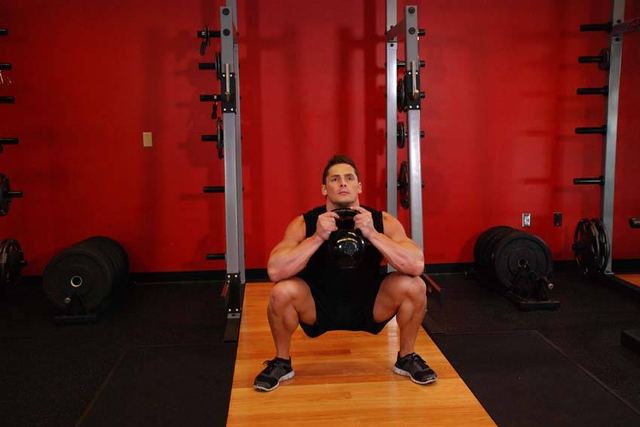Goblet Squats – end position